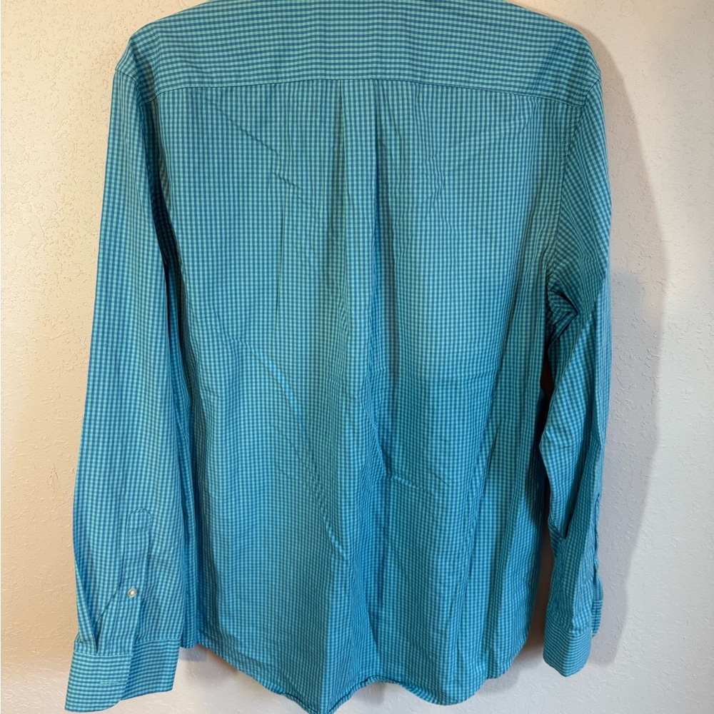 Men’s M Blue Vineyard Vines Whale Shirt Checkered Long Sleeve Preppy Button Up - Picture 6 of 6